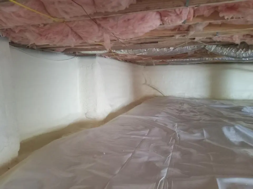 Crawl space encapsulation with closed-cell spray foam for Attic Insulation in Wailea